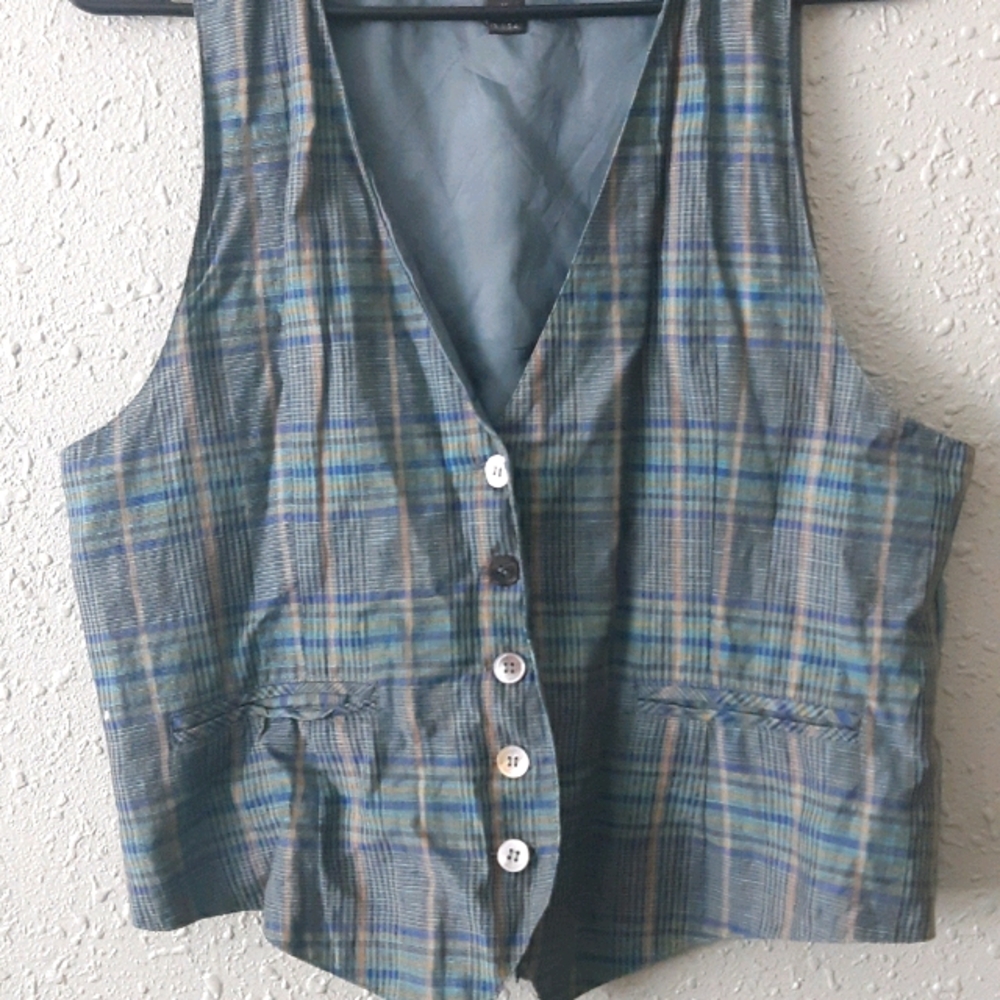 Vintage Plaid Vest